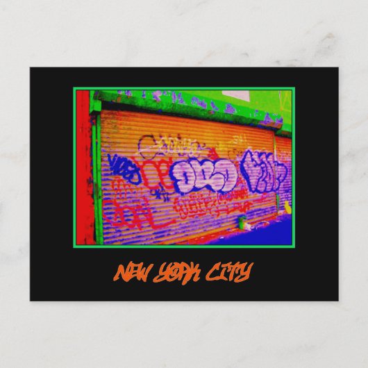 briefkaart "Elektrische graffiti" (Voorkant)