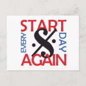 briefkaart Elke dag opnieuw beginnen (Voorkant)