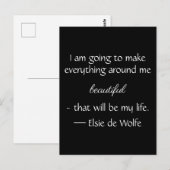 Briefkaart Elsie de Wolfe Quote (Voorkant / Achterkant)