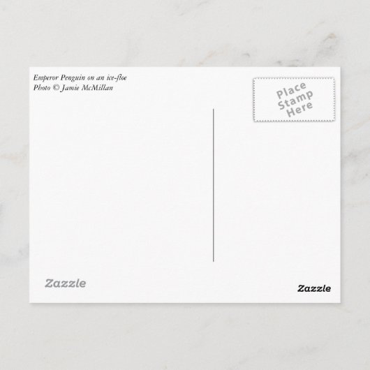 Briefkaart Emperor Penguin Antarctica (Achterkant)