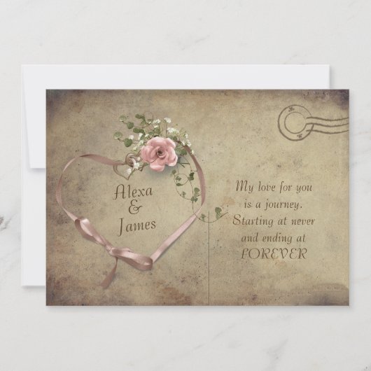  briefkaart en lintbruiloft (Voorkant)