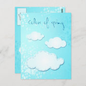 Briefkaart- en veerkleuren briefkaart (Voorkant / Achterkant)