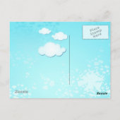 Briefkaart- en veerkleuren briefkaart (Achterkant)