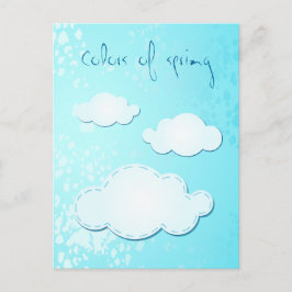 Briefkaart- en veerkleuren briefkaart