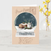 briefkaart en Wereldbol voor bakkerst (Gele Bloem)