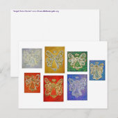 Briefkaart Engel kleurenreeks schilderijen (Voorkant / Achterkant)