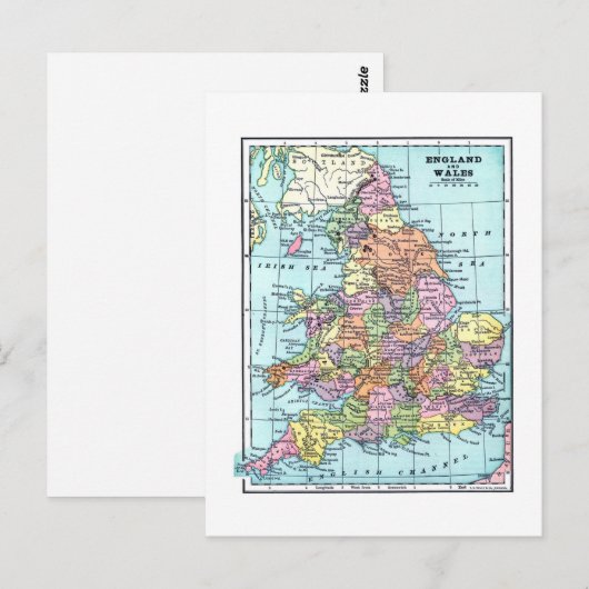Briefkaart Engeland en Wales (Voorkant / Achterkant)