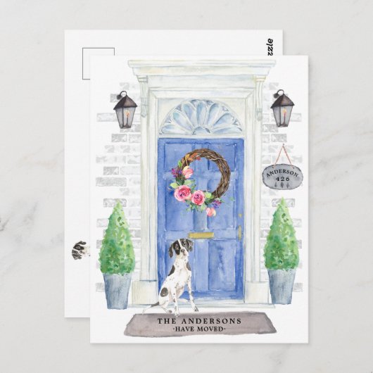 Briefkaart Engelse aanmaning voor Bewegingsaankond (Voorkant / Achterkant)