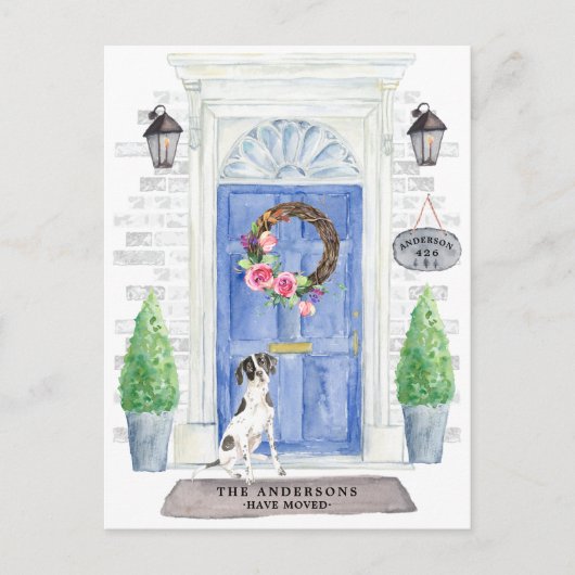 Briefkaart Engelse aanmaning voor Bewegingsaankond (Voorkant)