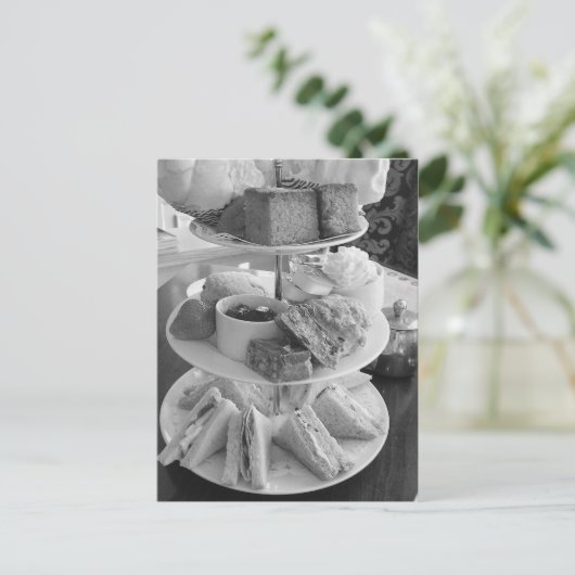 Briefkaart Engelse middag Tea (Staand voorkant)