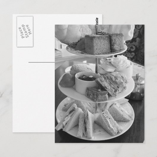 Briefkaart Engelse middag Tea (Voorkant / Achterkant)