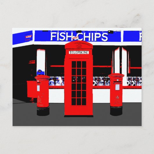 Briefkaart Engelse pictogrammen (Voorkant)