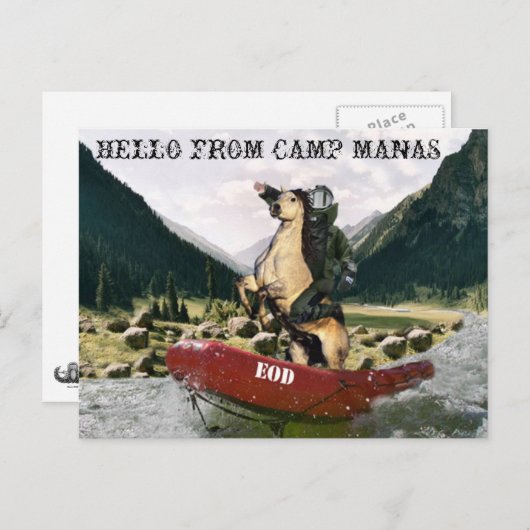 BRIEFKAART EOD Camp Manas (Voorkant / Achterkant)