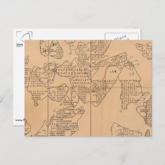 Briefkaart Epigraphic Chart (Voorkant / Achterkant)