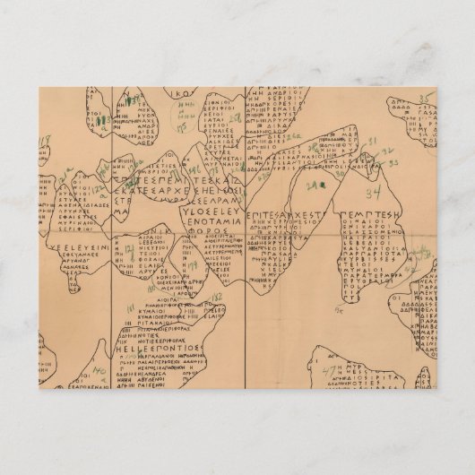 Briefkaart Epigraphic Chart (Voorkant)