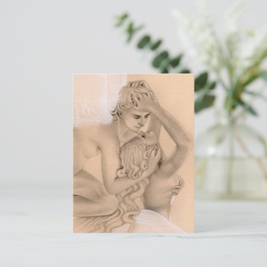 Briefkaart Eros en Psyche (Staand voorkant)