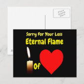 Briefkaart Eternal Flame of Love Sorry voor verlie (Voorkant / Achterkant)