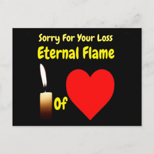 Briefkaart Eternal Flame of Love Sorry voor verlie