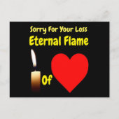 Briefkaart Eternal Flame of Love Sorry voor verlie (Voorkant)