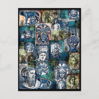Briefkaart Etruscan Deities collage