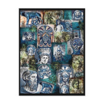 Briefkaart Etruscan Deities collage