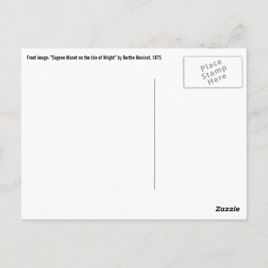 Briefkaart "Eugene Manet" van Monisot (Achterkant)