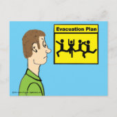 Briefkaart evacuatieplan (Voorkant)