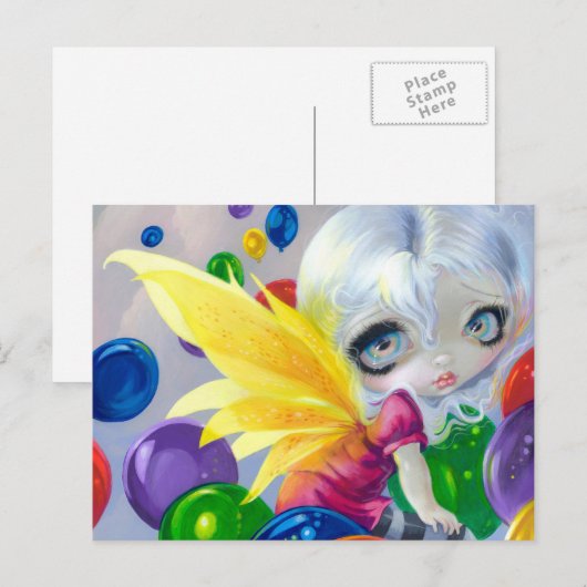 briefkaart "Fairy Balloons" (Voorkant / Achterkant)