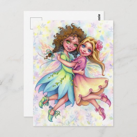 Briefkaart Fairy Besties (Voorkant / Achterkant)