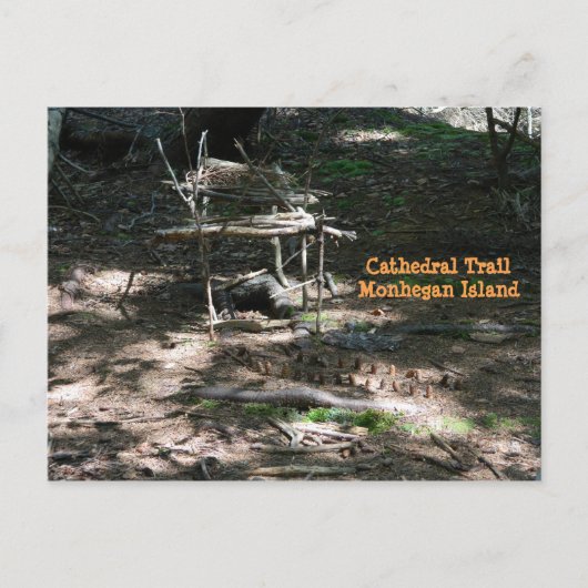 Briefkaart Fairy House Garden op Monhegan (Voorkant)