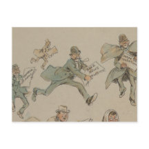 Briefkaart Fake News Illustratie uit 1894