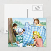 Briefkaart- familie Picnic Briefkaart (Voorkant / Achterkant)