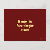 Briefkaart feliz día del padre (Achterkant)