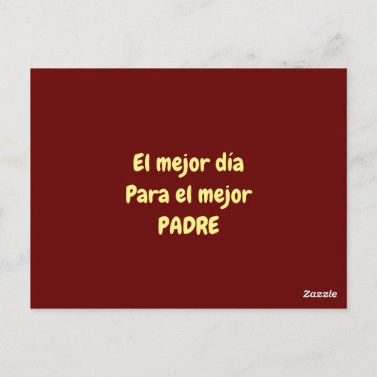 Briefkaart feliz día del padre (Achterkant)