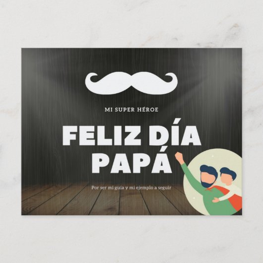 Briefkaart feliz día del padre (Voorkant)