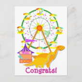 Briefkaart Ferris Wheel Dinosaurs (Voorkant)