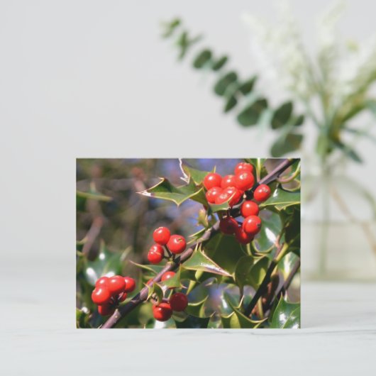 Briefkaart Festive Berries (Staand voorkant)