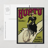 Briefkaart:  Fietsadvertentie voor Hurtu Bicycles Briefkaart (Voorkant / Achterkant)