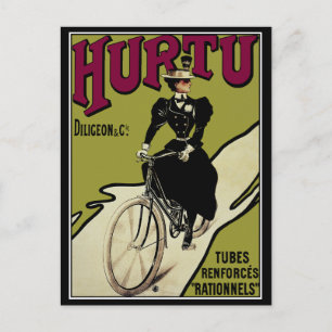 Briefkaart:  Fietsadvertentie voor Hurtu Bicycles Briefkaart
