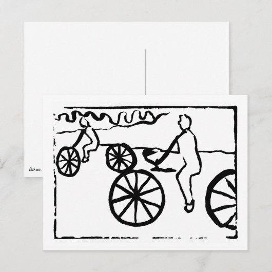 Briefkaart fietsen (Voorkant / Achterkant)