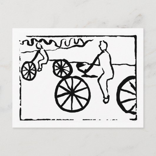 Briefkaart fietsen (Voorkant)