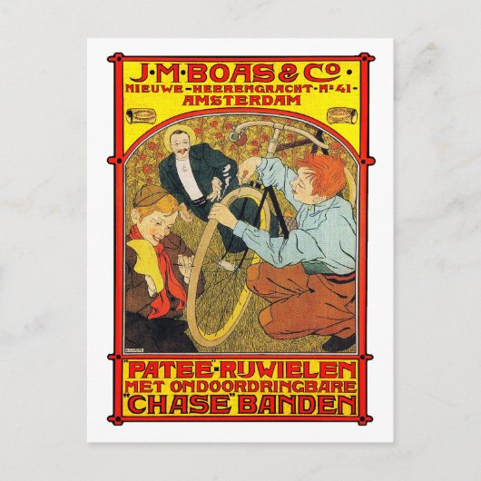 Briefkaart: fietskunst adverteren briefkaart (Voorkant)