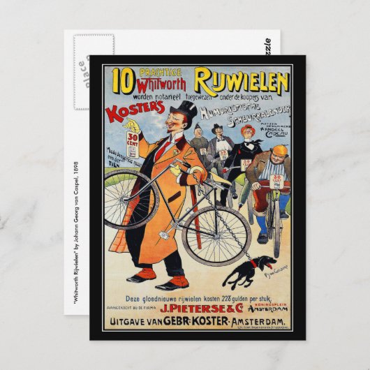 Briefkaart: fietskunst adverteren briefkaart (Voorkant / Achterkant)