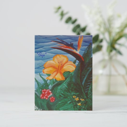 briefkaart "Fiji" (Staand voorkant)