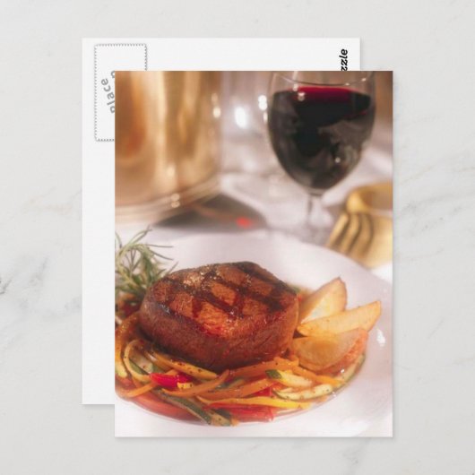 BRIEFKAART FILET MIGNON STEAK DINNER (Voorkant / Achterkant)