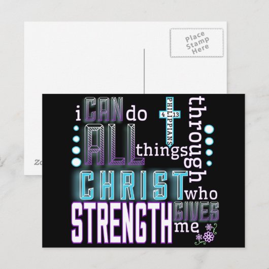 Briefkaart - Filippenzen 4:13 (Voorkant / Achterkant)