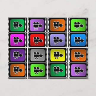 briefkaart film reel actor hollywood