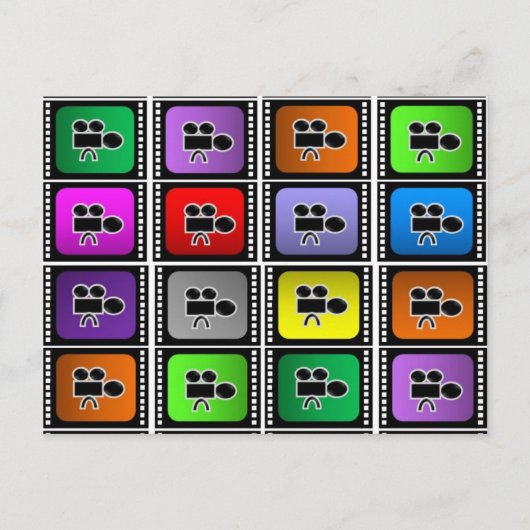 briefkaart film reel actor hollywood (Voorkant)