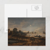 Briefkaart fine art River van der Neer (Voorkant / Achterkant)