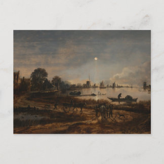 Briefkaart fine art River van der Neer